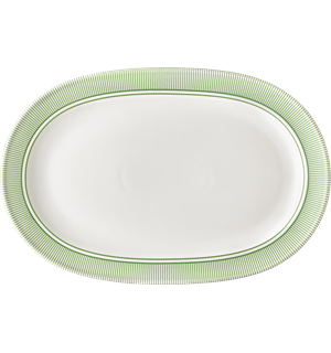 Oval tallerken 33x23cm, MOMENTS ACCENT GREEN 