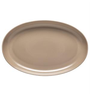 PACIFICA oval coup fat L:41cm Chestnut L:41cm B:26cm H:4,5cm - Robust steingods 