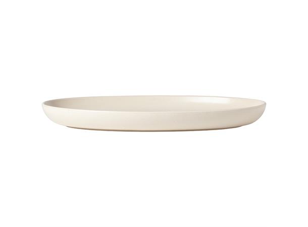 PACIFICA oval coup fat L:41cm Vanilje L:41cm B:26cm H:4,5cm - Robust steingods