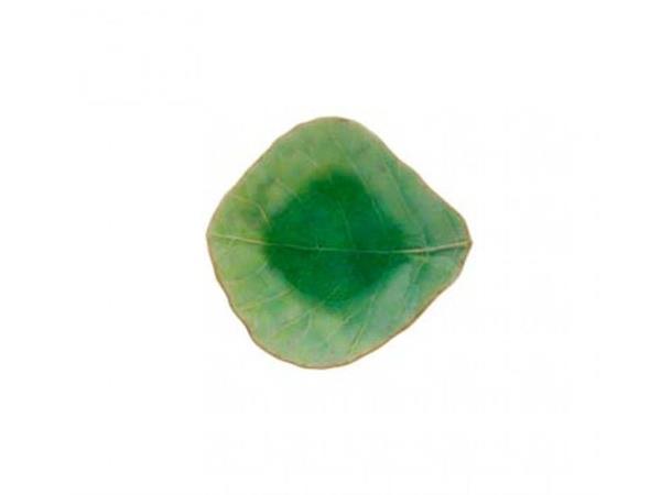 RIVIERA dipskål blad L:110mm B:103mm Steingods - Grønn