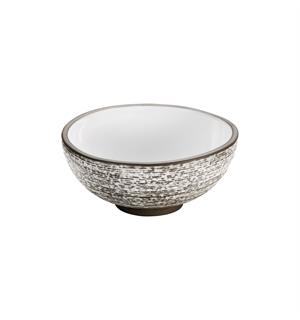 ReNew bolle relieff Ø:90mm/9cl, Hvit Resirkulert steingods 