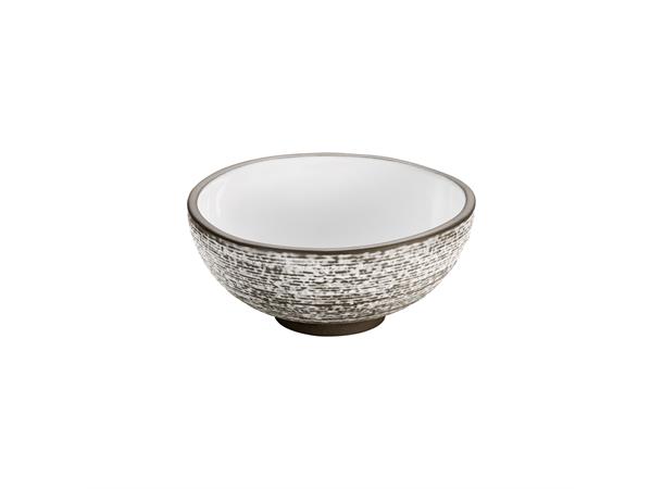 ReNew bolle relieff Ø:90mm/9cl, Hvit Resirkulert steingods