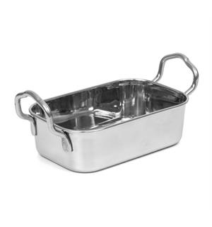Rektangulær mini ovnsfat 145x95mm Rommer 0,5ltr - Rustfritt stål 