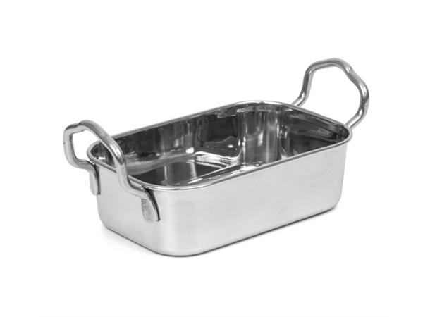 Rektangulær mini ovnsfat 145x95mm Rommer 0,5ltr - Rustfritt stål