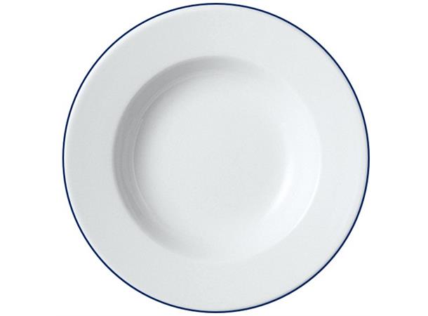 SOLEY Pastatallerken, m fane Ø:300mm Med blå fanedekor