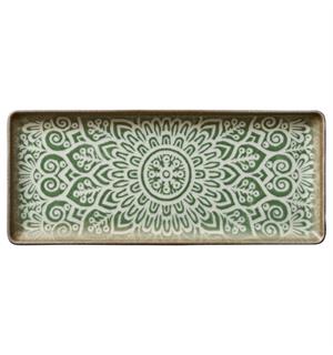 SOULMATE tallerken rekt 35x15cm, Jade Vitroporselen 