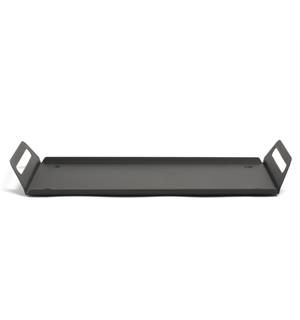 Serveringsbrett D 280x525x69mm, sort I aluminium - m/håndtak kortside 