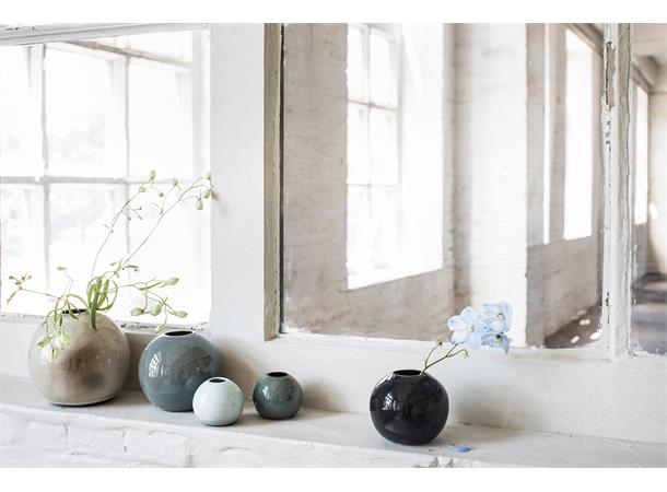 TERRES vase "ball" Ø:60/H:50mm, gråblå Smokey Blue