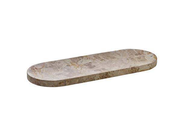Tallerken/platå oval marmor sand 32x12cm - Kolleksjon Spotlight