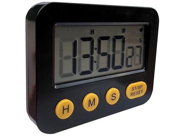 Tidsur digitalt B:85mm, L 65mm Går til 99 timer,59min,59sec