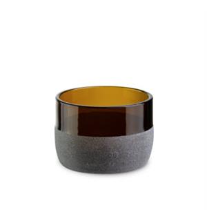 iWas tumbler lav 12cl, brun frostet 12cl/Ø:74mm - Gjenbrukte flasker 