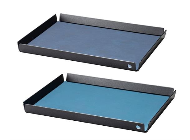 Brett sort aluminium m/skinnmatte 28x36 Tosidig skinninlg. Midnight Blue/Petrol
