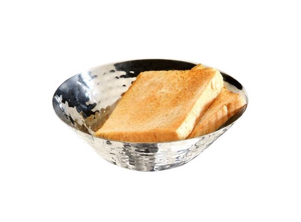 Brødkurv rund Ø:20cm hammerslått stål