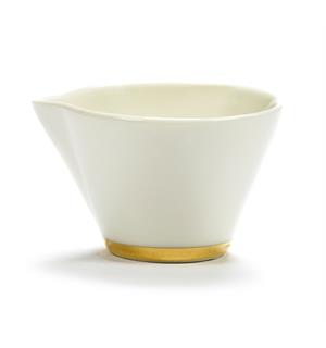 DESIREE fløtemugge 5cl hvit/gull Vitroporselen - Roger Van Damme 