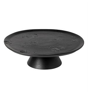 Kakefat på stett Ø:28cm Sort, BOUTIQUE Steingods 