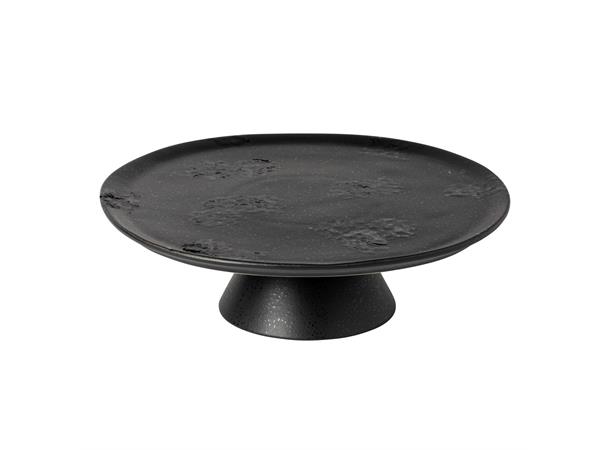 Kakefat på stett Ø:28cm Sort, BOUTIQUE Steingods