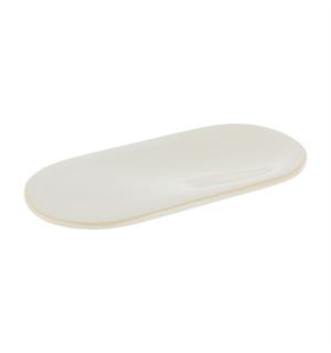 Kuvertasjett oval 22x12cm, beige Med fordypning til olje - BREAD & BITE 