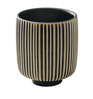 NARA krus u. hank m. relieff 30cl Sv/Hv Steingods - Ø:80mm H:95mm 30cl 