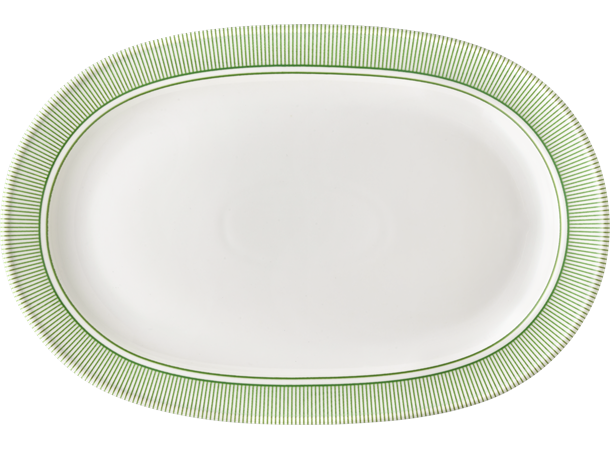 Oval tallerken 38x26cm, MOMENTS ACCENT GREEN