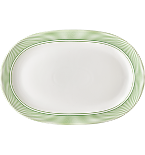 Oval tallerken 38x26cm, MOMENTS ACCENT GREEN 
