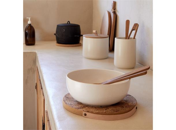 PACIFICA bolle rund Ø:25cm, Vanilje Ø:25cm - Robust steingods