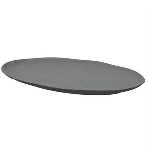 PIGMENT ovalt fat i melamin GRÅ L:420mm B:280mm H:30mm,vekt 760g 
