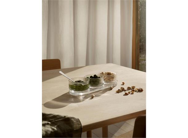 PILASTRO tapassett 3xglasskåler+fat 30x10cm