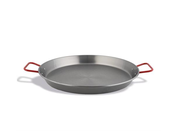 Paella panne i polert stål Ø500mm 2 håndtak