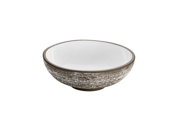 ReNew bolle relieff Ø:140mm 32cl. Hvit Resirkulert steingods