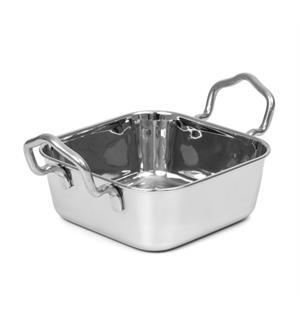 Rektangulær mini ovnsfat 115x115mm Rommer 0,45ltr - Rustfritt stål 