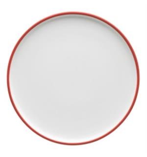 SHIRO tallerken coupe flat Ø: 240mm Dekor: Hvit med RØD rim 