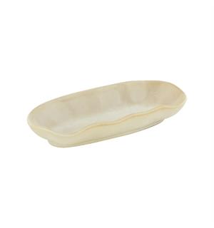 Skål oval 15x7cm, sand, NAMI Steingods med asiatisk vibe 