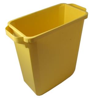 Slim Jim Avfallsbeholder 60ltr GUL 290x550x620mm- uten lokk og understell 