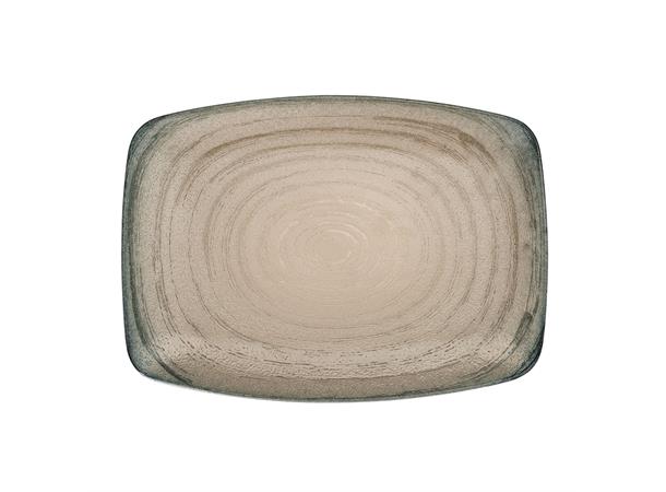 Tallerken rekt. 32x23cm RE-GEN, Sir.Beig Resirkulert porselen