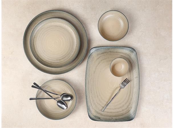 Tallerken rekt. 32x23cm RE-GEN, Sir.Beig Resirkulert porselen