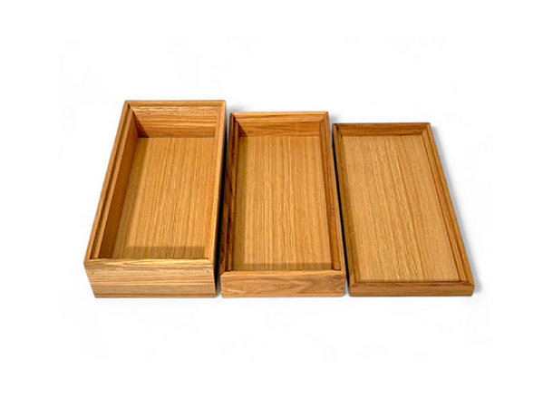 Trekasse eik GN1/3-96 Shiva Heltre eik - Næringsmiddelgodkjent