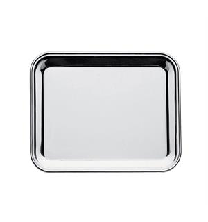 Barbrett rustfritt rektangulært 34x27cm Serveringsbrett i rustfritt stål 