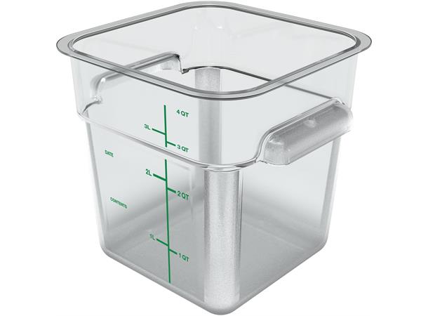 Beholder i plast 3,9ltr. 18x18x19cm Super til oppbevaring av næringsmiddel