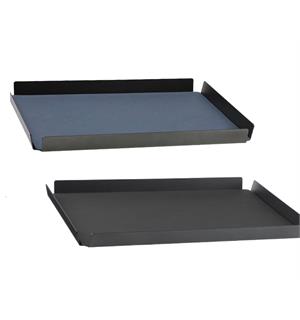 Brett sort aluminium m/skinnmatte 28x36 Tosidig skinninlg. Dark blue/Black 