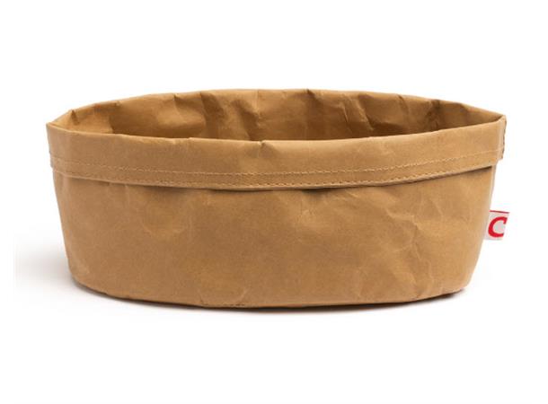 Brødpose i Craft papir OVAL 25x19cm,brun Vaskbar på 30 grader