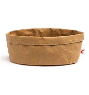 Brødpose i Craft papir OVAL 25x19cm,brun Vaskbar på 30 grader 