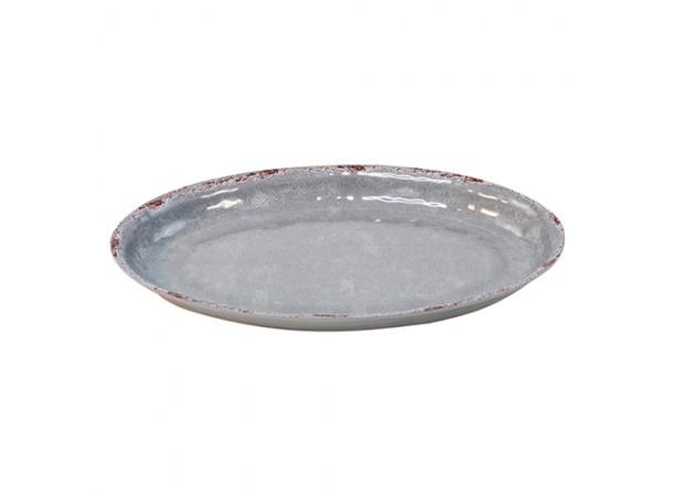 CASABLANCA oval fat i melamin GRÅ L:420mm B:280mm H:40mm 2,5ltr