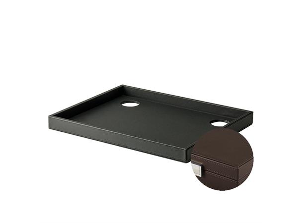 COLUMBUS velkomstbrett Nespresso brun 500x400x40, med utsparring for kabler