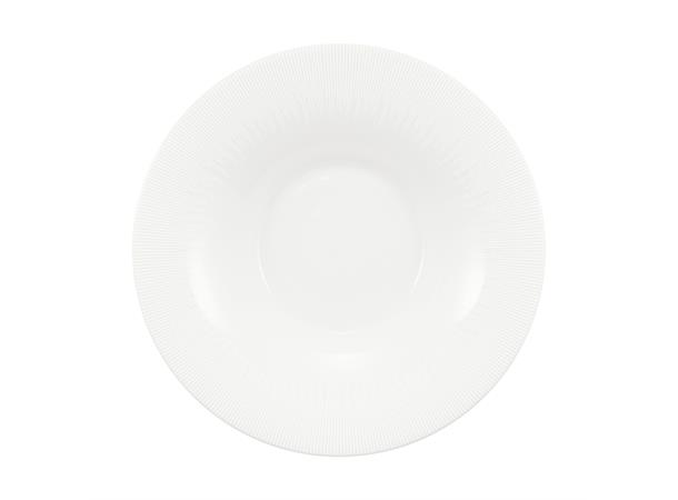Dyp tallerken Ø:24cm/45cl SMART, Stripes Struktur Stripes - Høybrent porselen