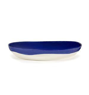 FEAST fat halvdypt 360x360mm/H:60mm Dekor: Dark Blue White 