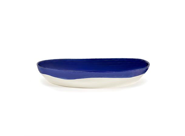 FEAST fat halvdypt Ø:360/H:60mm Dekor: Dark Blue White