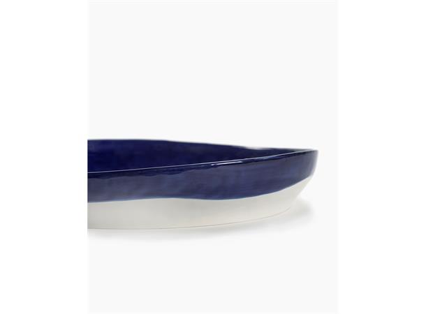 FEAST fat halvdypt Ø:360/H:60mm Dekor: Dark Blue White