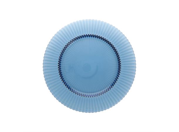 Glasstallerken Ø:21,5cm, Blå, ARCHIE