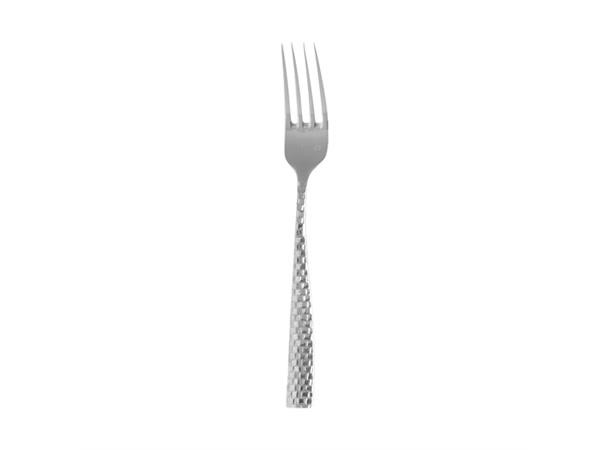 LUCCA FACET middagsgaffel L:208mm I hamret rustfritt stål