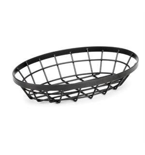 Metallkurv oval 225x150mm H:45 mm Sort utførelse 